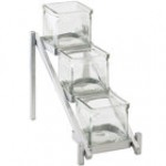 Cal-Mil 1149-13 One by One Three Tier Black Jar Display - 6 1/4