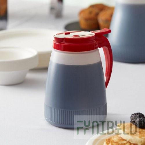 Vollrath 4748-02 Dripcut® 48 oz. Polyethylene Server with Red Top