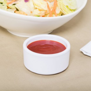 Carlisle 41202 3 oz. White Straight Sided Melamine Ramekin - 48/Case