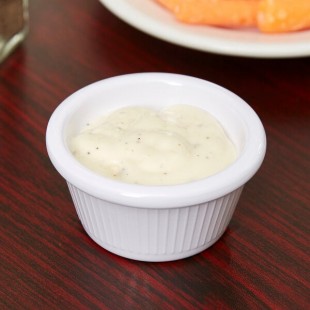Carlisle 2 oz. White Fluted Melamine Ramekin - 48/Case