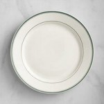 Acopa 2 oz. Ivory (American White) Stoneware Ramekin with Green Bands - 48/Case Acopa 2 oz. Ivory (American White) Stoneware Ramekin with Green Bands - 48/Case