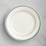 Acopa 2 oz. Ivory (American White) Stoneware Ramekin with Green Bands - 48/Case Acopa 2 oz. Ivory (American White) Stoneware Ramekin with Green Bands - 48/Case