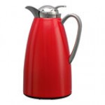 Service Ideas Classy 33.8 oz. Brushed Copper Stainless Steel Insulated Coffee Carafe / Server with Push-Button Lid CJZS1CP