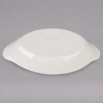 Hall China from Steelite International HL5261/22AWHA Ivory (American White) 6 oz. Oval Rarebit / Au Gratin Dish - 24/Case