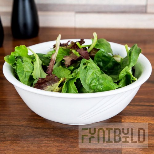 CAC GAD-81 Garden State 42 oz. Bone White Porcelain Bowl - 12/Case