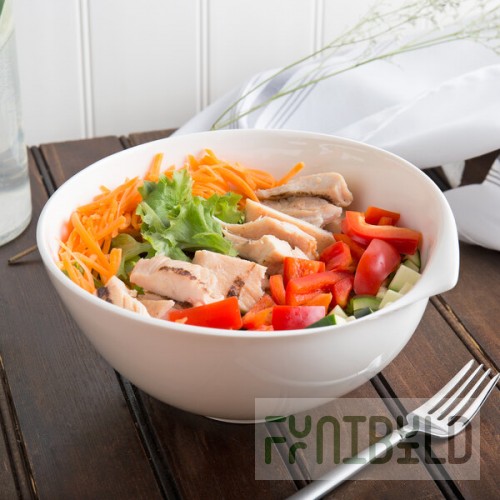 Villeroy & Boch 10-3420-3180 Flow 57.5 oz. White Premium Porcelain Salad Bowl - 6/Case