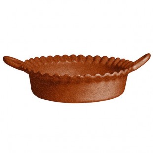 G.E.T. Enterprises CZ002-MOD-ST Bugambilia 1.6 Qt. Smooth MOD Finish Terracotta Resin-Coated Aluminum Deep Mexican Cazuela