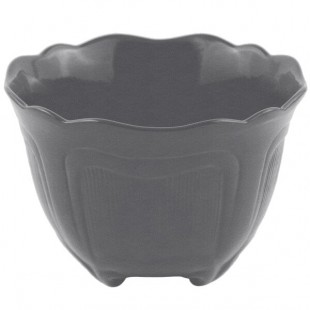 Bon Chef 9060 1.5 Qt. Smoke Gray Sandstone Finish Cast Aluminum Garnish Bowl