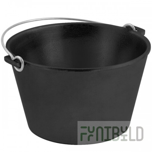 Bon Chef 3008 3 Qt. Black Sandstone Finish Cast Aluminum Kettle with Bail Handle