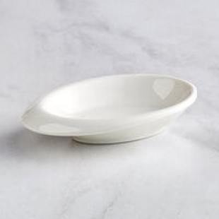 TableCraft 10313W 0.75 oz. Oval White Mini Melamine Bowl TableCraft 10313W 0.75 oz. Oval White Mini Melamine Bowl