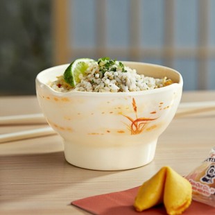Acopa Brassia 12 oz. Round Melamine Rice Bowl - 12/Case