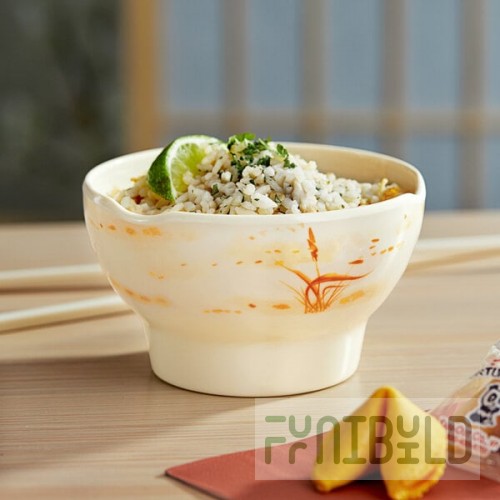 Acopa Brassia 12 oz. Round Melamine Rice Bowl - 12/Case