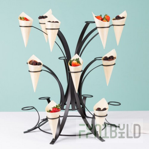 Cal-Mil 3330-13 Black Multi-Tier Cone Display - 20