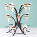 Cal-Mil 3330-13 Black Multi-Tier Cone Display - 20