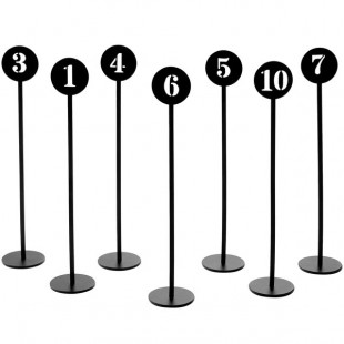 American Metalcraft NSB10 Black Stamped-Out Number Table Stands - 1 to 10 American Metalcraft NSB10 Black Stamped-Out Number Table Stands - 1 to 10