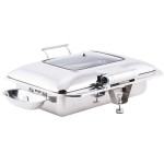 TableCraft CW40161 7 Qt. Full Size Stainless Steel Quick View Induction Chafer with Glass Lid TableCraft CW40161 7 Qt. Full Size Stainless Steel Quick View Induction Chafer with Glass Lid