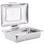 TableCraft CW40161 7 Qt. Full Size Stainless Steel Quick View Induction Chafer with Glass Lid TableCraft CW40161 7 Qt. Full Size Stainless Steel Quick View Induction Chafer with Glass Lid