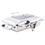 TableCraft CW40161 7 Qt. Full Size Stainless Steel Quick View Induction Chafer with Glass Lid TableCraft CW40161 7 Qt. Full Size Stainless Steel Quick View Induction Chafer with Glass Lid
