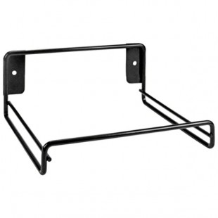 Black Powder-Coated Steel Wall-Mount Tray Stand Holder - 10 1/2