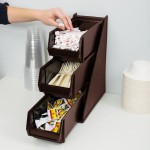 Vollrath 4830-01 Traex® Brown Self-Serve 3-Tier Condiment Holder Stand with Clips Vollrath 4830-01 Traex® Brown Self-Serve 3-Tier Condiment Holder Stand with Clips