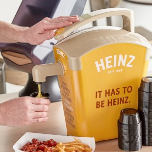 Heinz Keystone 1.5 Gallon Gold Plastic Countertop Honey Mustard Pump Dispenser
