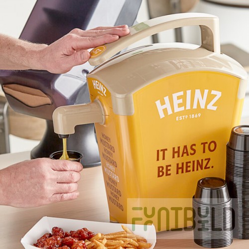 Heinz Keystone 1.5 Gallon Gold Plastic Countertop Honey Mustard Pump Dispenser