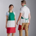 Intedge Italian Poly-Cotton Bib Apron with 2 Pockets - 32