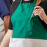 Intedge Italian Poly-Cotton Bib Apron with 2 Pockets - 32