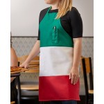 Intedge Italian Poly-Cotton Bib Apron with 2 Pockets - 32
