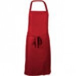 Mercer Culinary M61120RD Genesis® Red Poly-Cotton Bib Apron with Adjustable Neck - 33 Mercer Culinary M61120RD Genesis® Red Poly-Cotton Bib Apron with Adjustable Neck - 33
