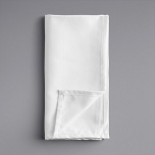 Oxford White 55/45 Cotton / Polyester Blend Satin Band Cloth Napkins, 22 Oxford White 55/45 Cotton / Polyester Blend Satin Band Cloth Napkins, 22