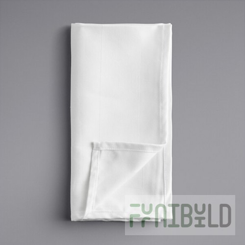 Oxford White 55/45 Cotton / Polyester Blend Satin Band Cloth Napkins, 22