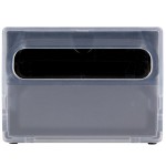 Vollrath 7512-06 Black One Sided Countertop Fullfold Napkin Dispenser with Clear Faceplate