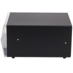 Vollrath 7512-06 Black One Sided Countertop Fullfold Napkin Dispenser with Clear Faceplate