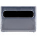 Vollrath 7512-06 Black One Sided Countertop Fullfold Napkin Dispenser with Clear Faceplate