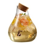 American Atelier Glass 2.5 Gallon Teardrop Beverage Dispenser with Cork Top by Jay Companies