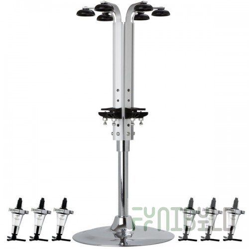 Precision Pours ROL 1 1/4 oz MO Rack & Pour 1.25 oz. Rotary 6 Bottle Measured Liquor Pourer and Rack System