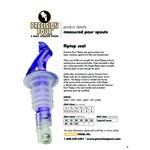 Precision Pours 118 WR F 1.125 oz. Watermelon Red Measured Liquor Pourer with Fliptop - 12/Pack