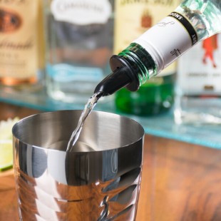 TableCraft Black Liquor Pourer with Screen 33BK - 144/Case TableCraft Black Liquor Pourer with Screen 33BK - 144/Case
