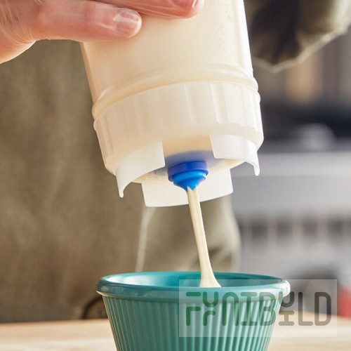 San Jamar 8573LV Blue Thick Viscosity Valve for EZ-KLEEN® Sauce Bottles - 6/Pack
