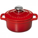 Chasseur 12 oz. Black Enameled Mini Cast Iron Pot with Cover by Arc Cardinal FN421