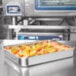 Vollrath 49432 Miramar® Display 4.6 Qt. Tri-Ply Stainless Steel Roasting Pan - 14 11/16