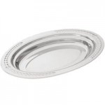 Vollrath 49432 Miramar® Display 4.6 Qt. Tri-Ply Stainless Steel Roasting Pan - 14 11/16