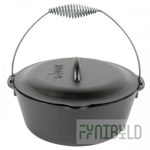 Lodge L10DO3 7 Qt. Pre-Seasoned Cast Iron Dutch Oven with Spiral Bail Handle