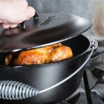 Lodge L10DO3 7 Qt. Pre-Seasoned Cast Iron Dutch Oven with Spiral Bail Handle