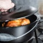Lodge L10DO3 7 Qt. Pre-Seasoned Cast Iron Dutch Oven with Spiral Bail Handle