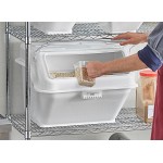 Baker's Lane Ingredient Shelf Bin Set of 3 Sizes: 40 Cups, 100 Cups, 200 Cups with 6 Label Sheets