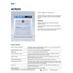 Summit Appliance ACR22G EQTemp ACR Series 1.94 Cu. Ft. White / Blue Compact Glass Door Reach-In Medical Refrigerator - 115V Summit Appliance ACR22G EQTemp ACR Series 1.94 Cu. Ft. White / Blue Compact Glass Door Reach-In Medical Refrigerator - 115V
