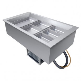 Hatco CWBP-3 Three Pan Drop-In Refrigerated Cold Food Well with Drain - 120V Hatco CWBP-3 Three Pan Drop-In Refrigerated Cold Food Well with Drain - 120V