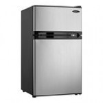 Danby DCR031B1BSLDD Designer 3.1 Cu. Ft. Stainless Steel Solid Two Door Reach-In Refrigerator / Freezer